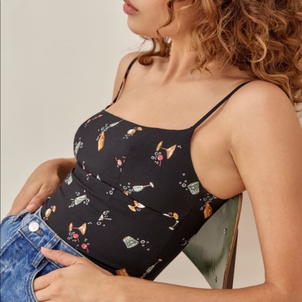 Reformation Grace Top in Cocktails